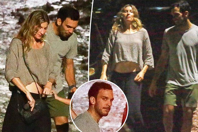 Supermodel Gisele BŸndchen chills out with a friend on Miami Beach. She is  in town to support boyfriend, New England Patriot football star Tom Brady  whoÕs team is playing a game against