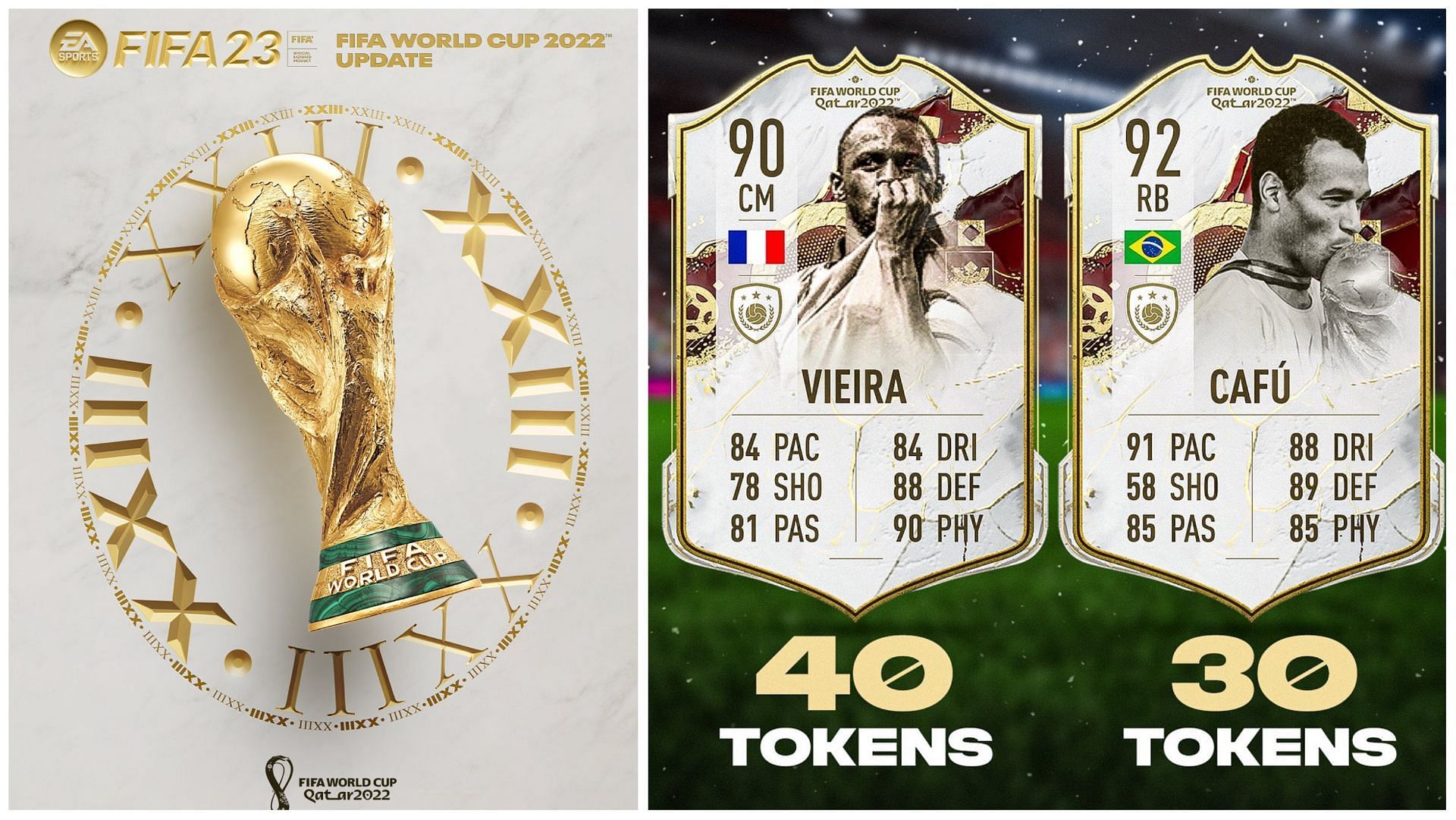 World Cup swaps are live in FIFA 23 (Images via EA Sports and Twitter/FUT Sheriff)