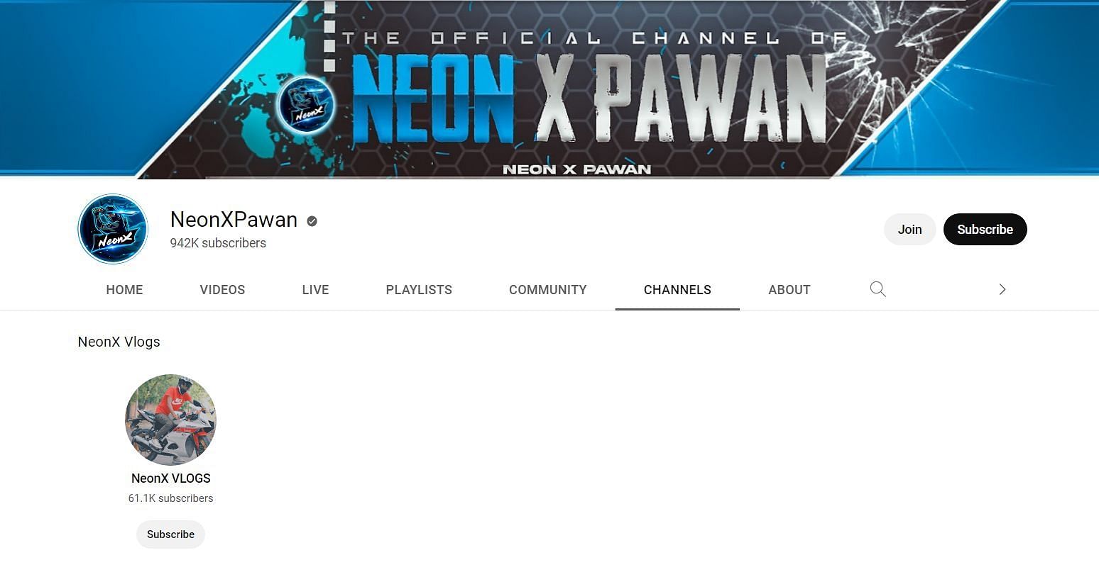 YouTube channels of Pawan Kumar (Image via Google)