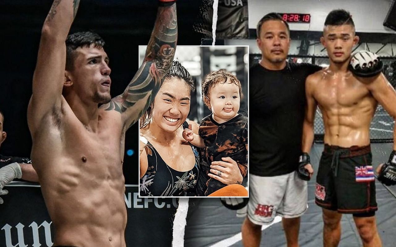 Angela Lee (inset) says her father Ken and brother Christian (right) will corner Bruno Pucci (left) at ONE 163.