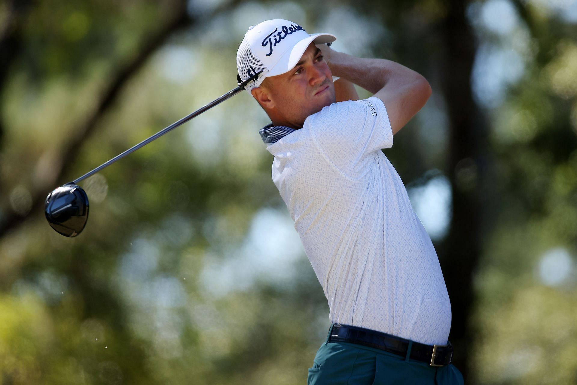 Justin Thomas at The CJ Cup - Round Three (Image via Mike Mulholland/Getty Images for The CJ Cup)