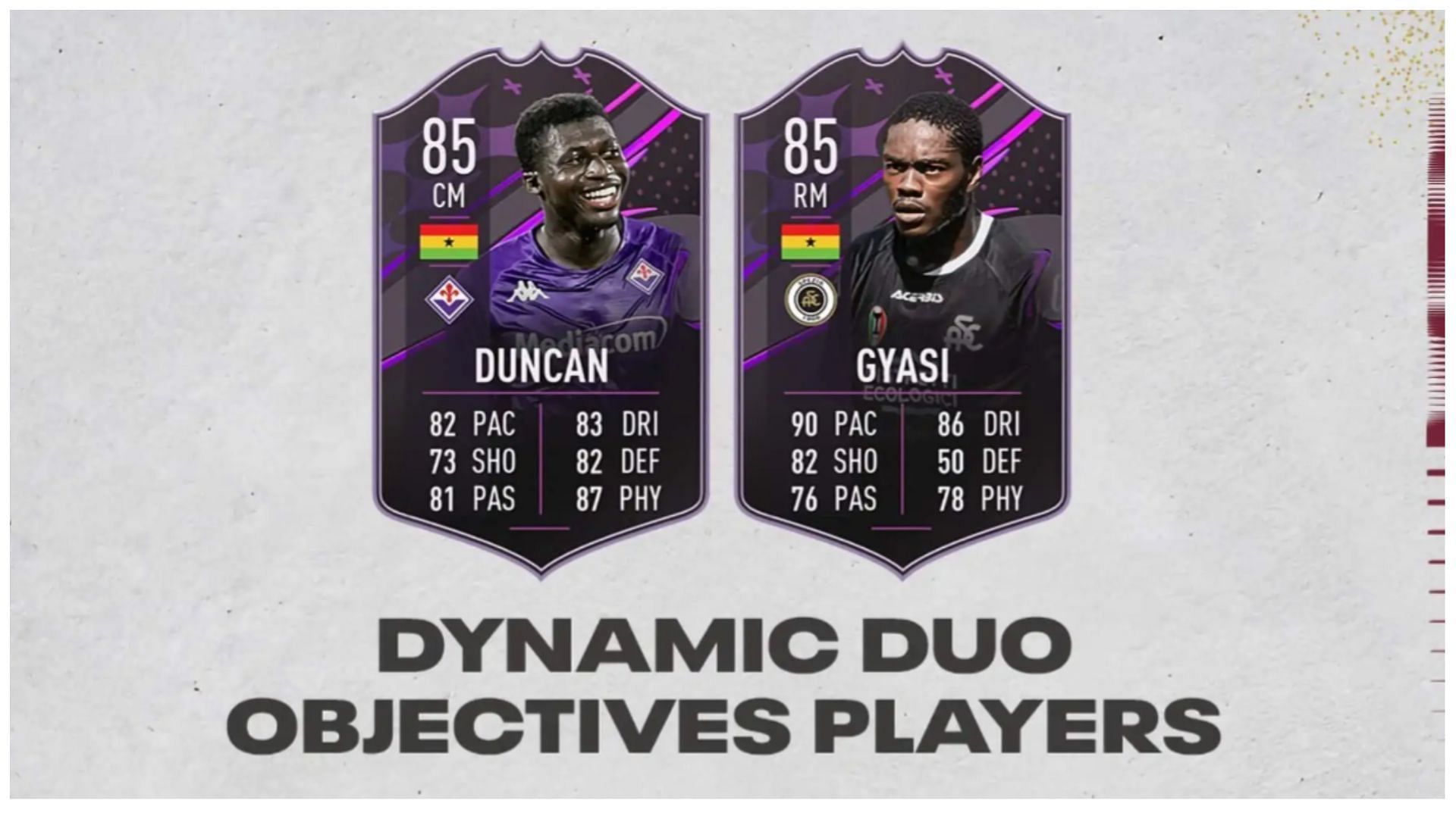 Duncan and Gyasi Dynamic Duos are live in FIFA 23 (Images via EA Sports)