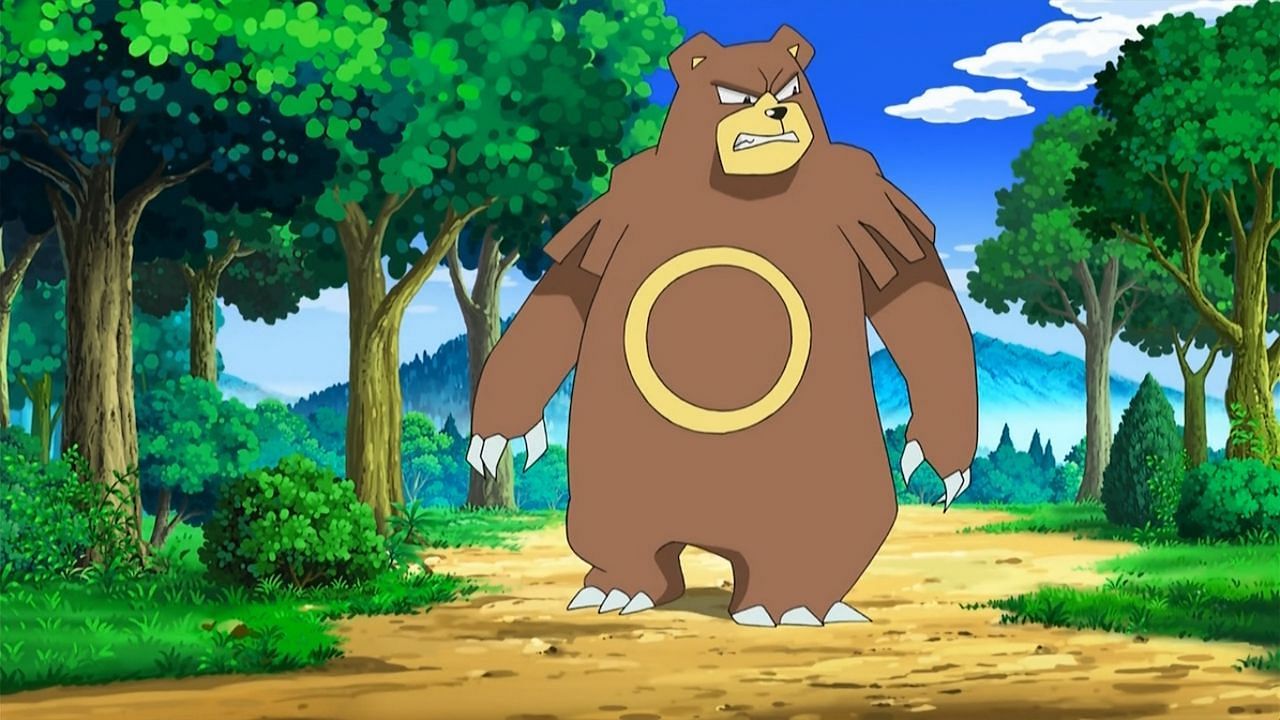 Ursaring as it appears in the anime (Image via The Pokemon Company)