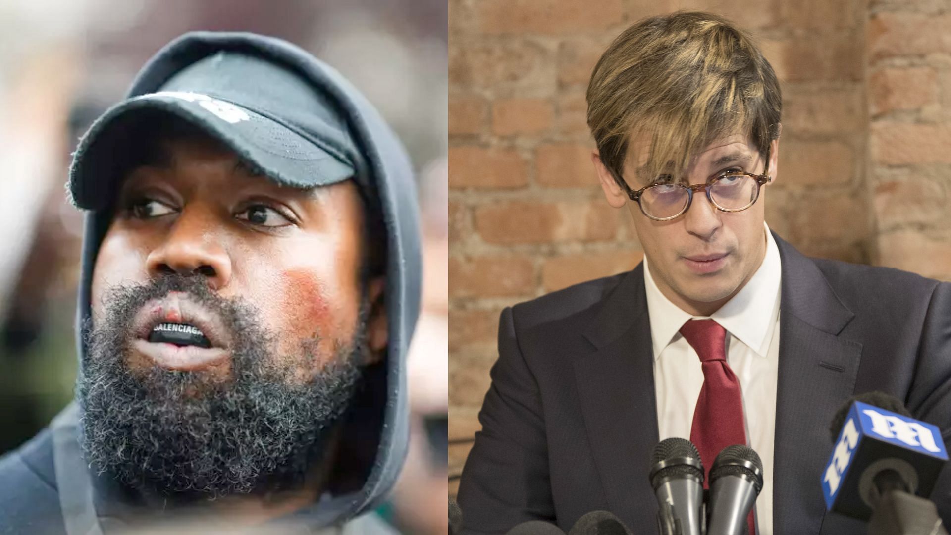 Kanye appoints alt-right commentator to work in his 2024 campaign. (image via Getty/Mary Altaffer and Edward Berthelot)