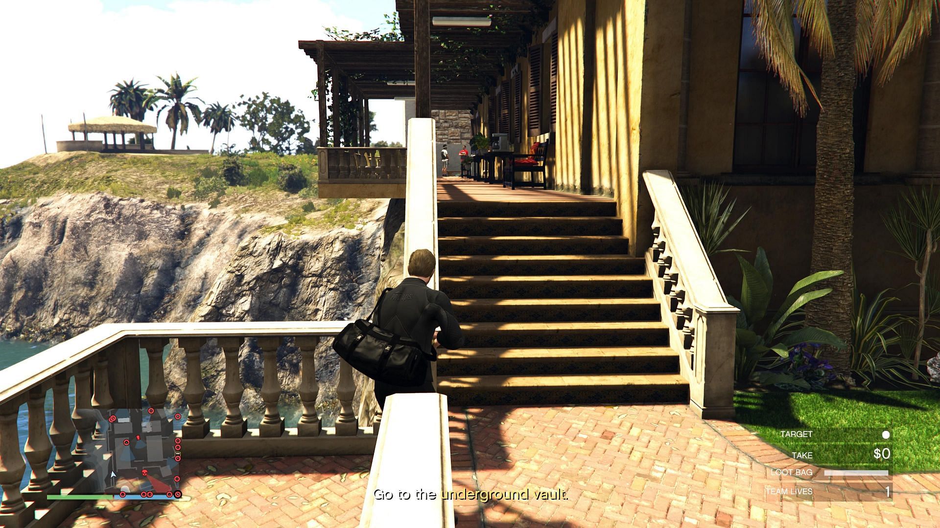 You can climb this handrail (Image via Rockstar Games)