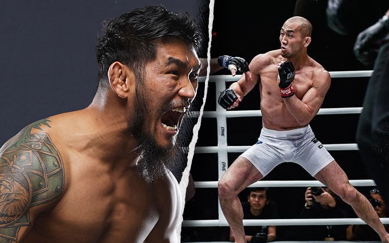 Aung La N Sang (Left) returns to the Circle against Yushin Okami (Right)