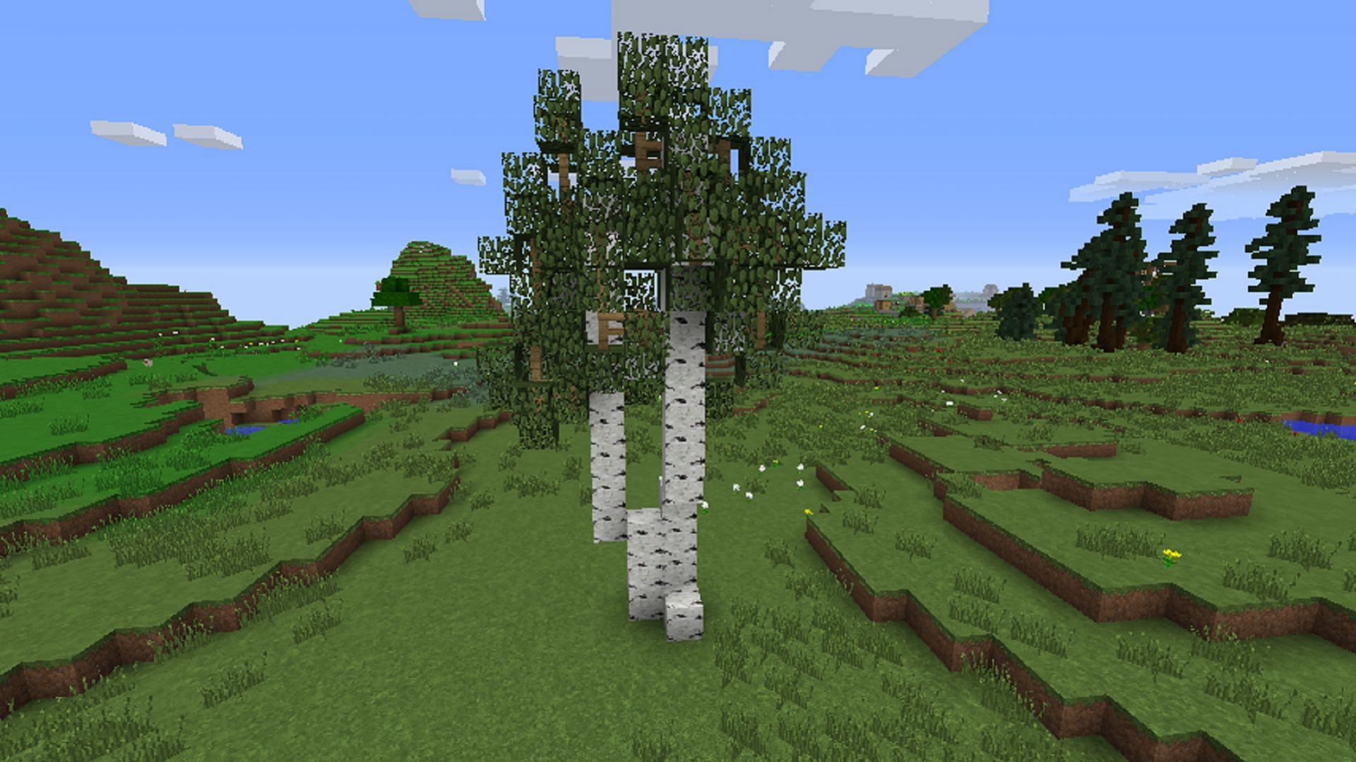 This tree design is generated by a Bukkit plugin known as OwnGarden (Image via OwnGarden/Bukkitdev)