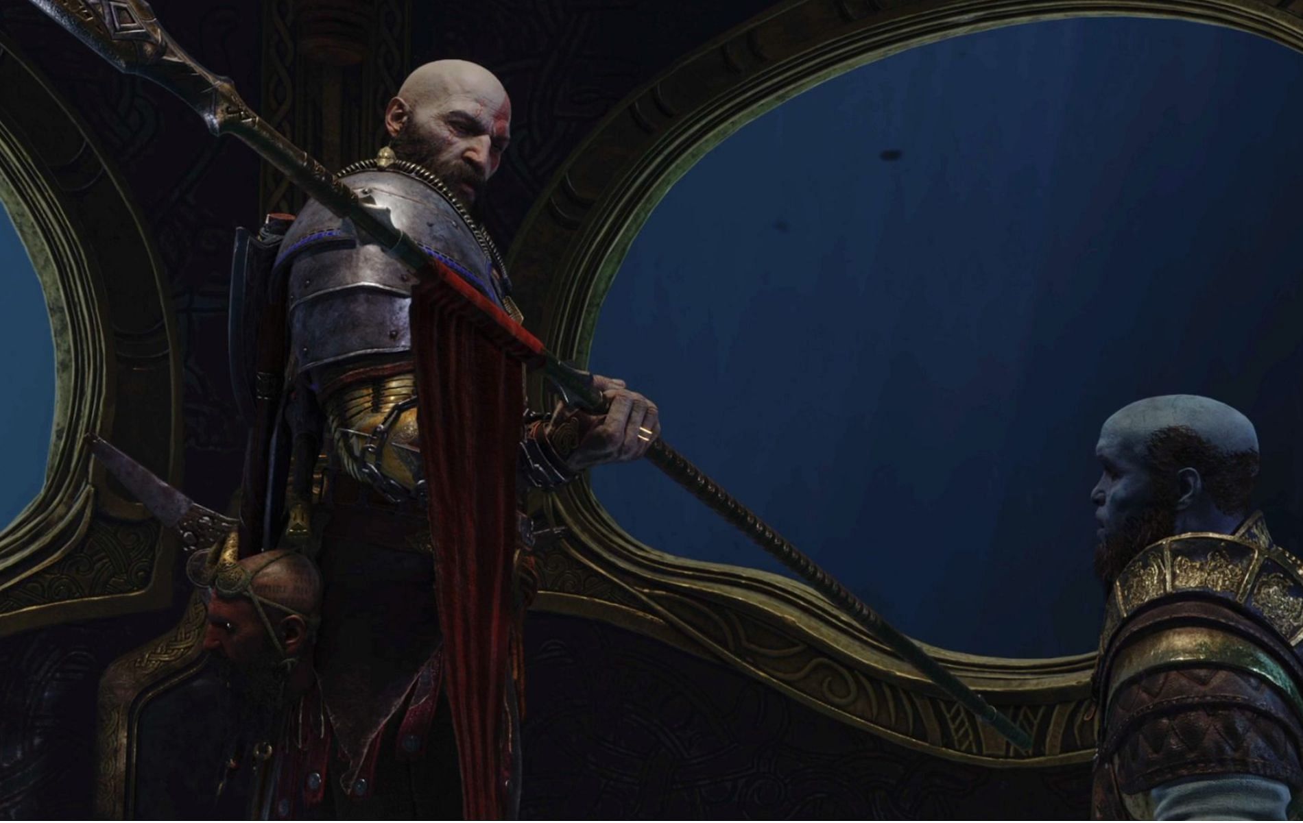 The Draupnir&rsquo;s Spear is the third weapon that players get in God of War Ragnarok (Image via Santa Monica Studio)