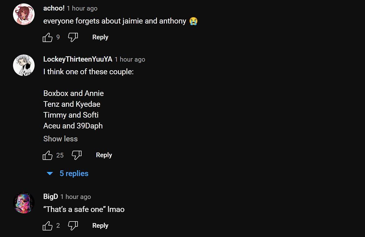 Comment under the clip (Image via Pog Highlights/ YouTube)