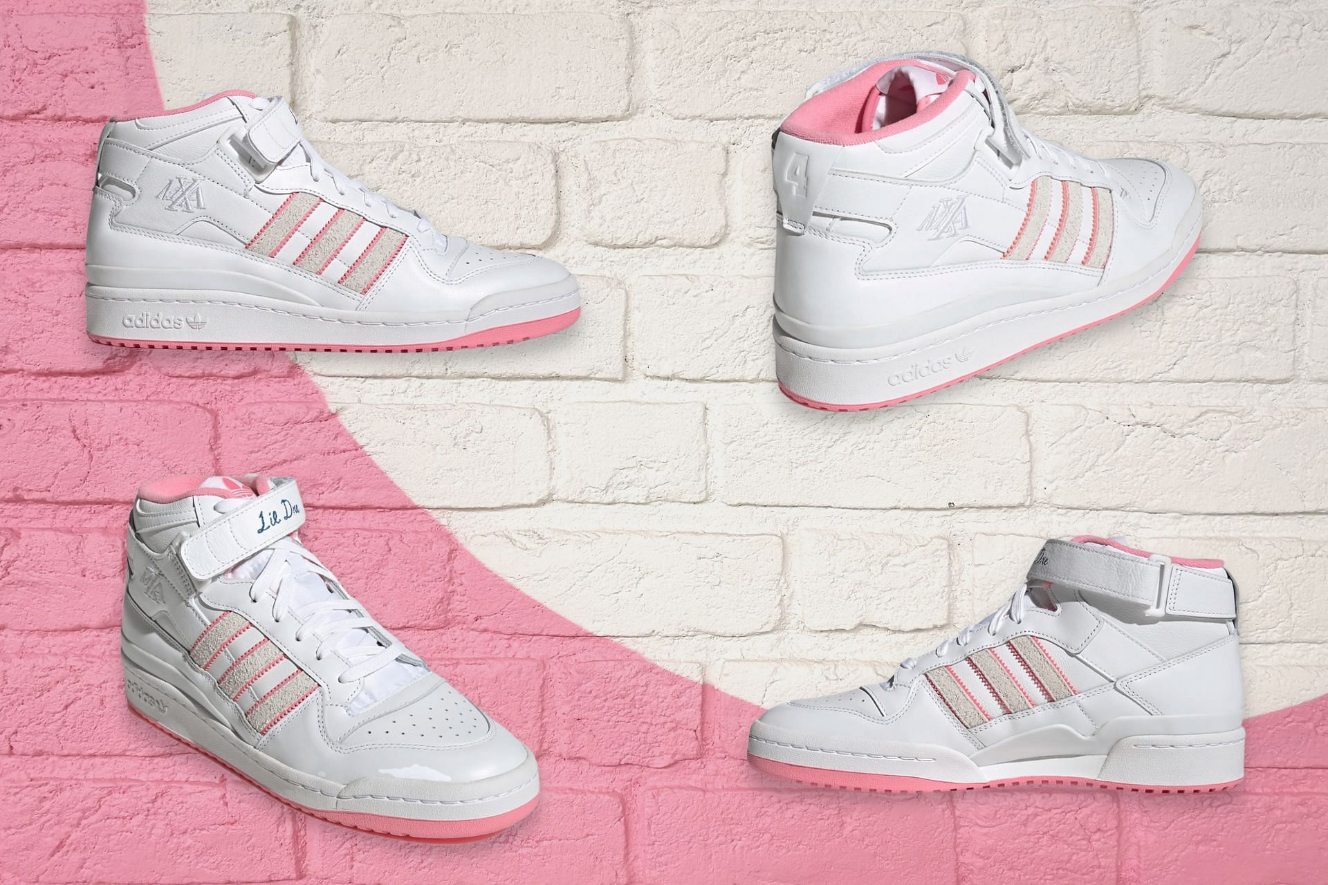 Newly launched Adidas Originals x Dre Forum 84 Mid ADV sneakers as a part of the Maxallure x Adidas &quot;Think Beautiful Thoughts&quot; collection (Image via Sportskeeda)