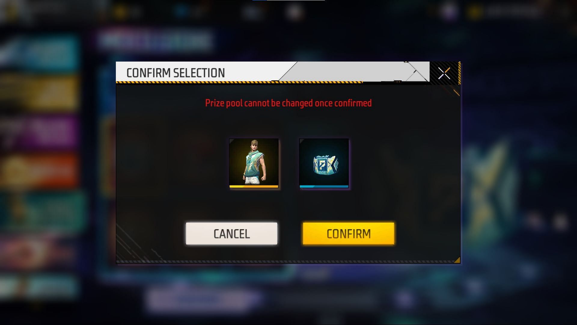 Click the confirm button (Image via Garena)