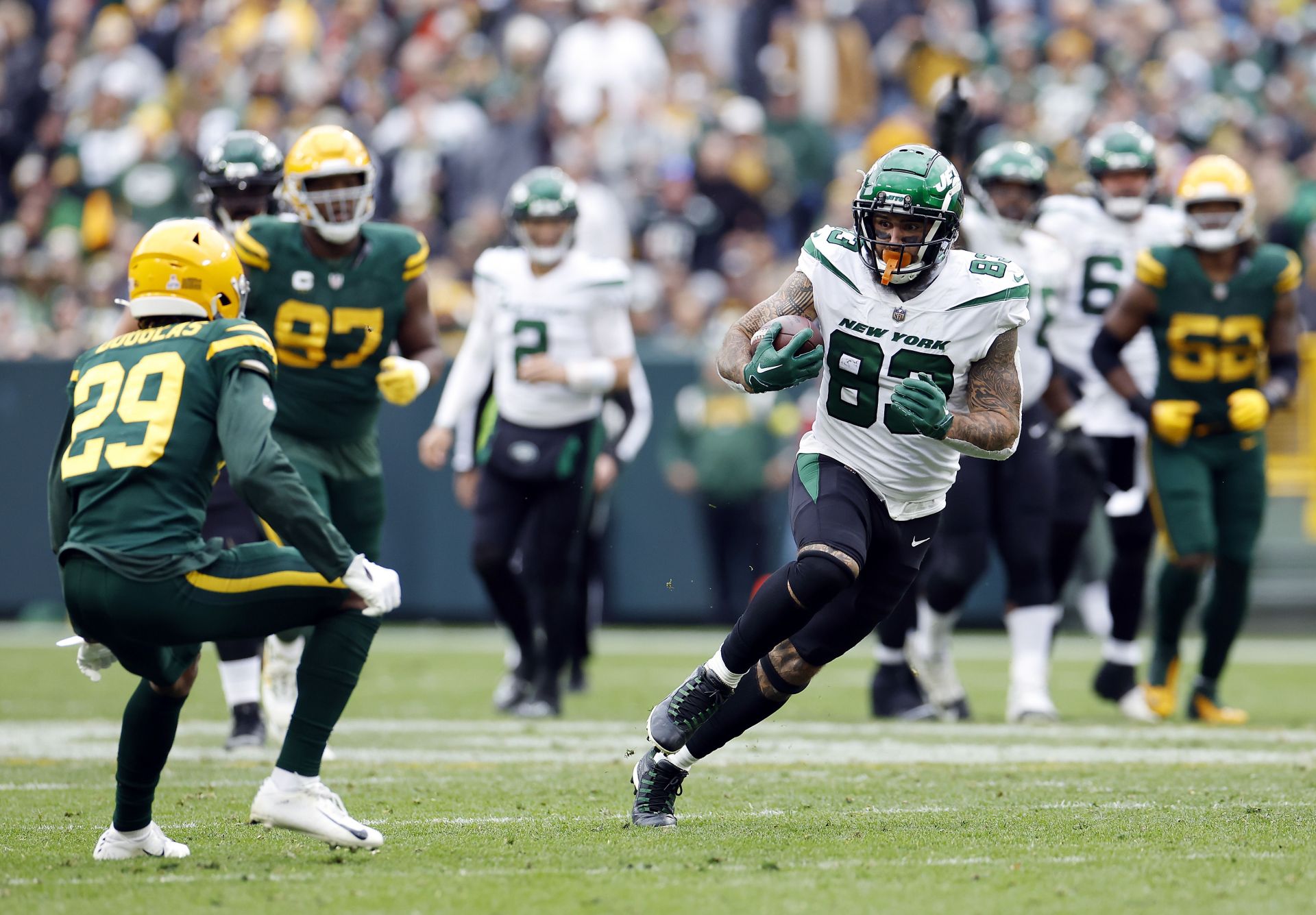 Tyler Conklin's fantasy outlook: Should you start the unpredictable New  York Jets tight end?