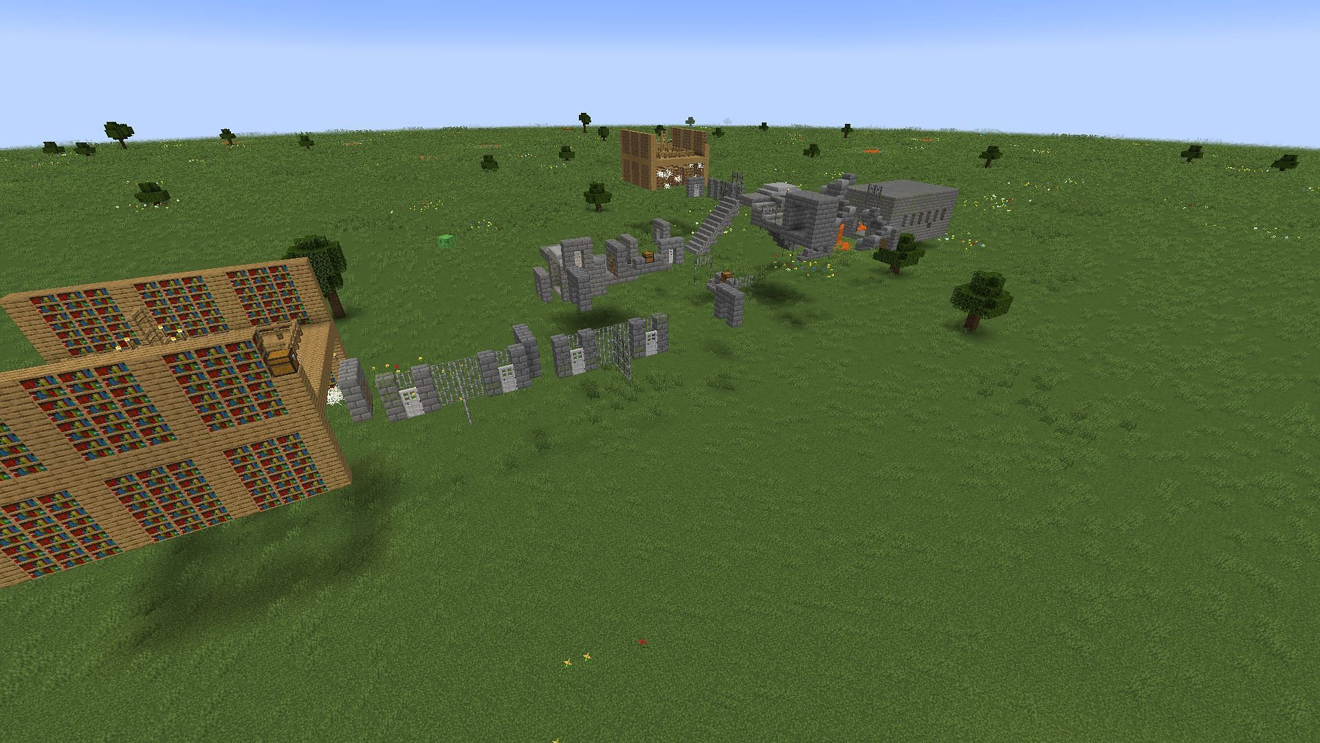 Strongholds generate quite differently in Superflat worlds (Image via Mojang)