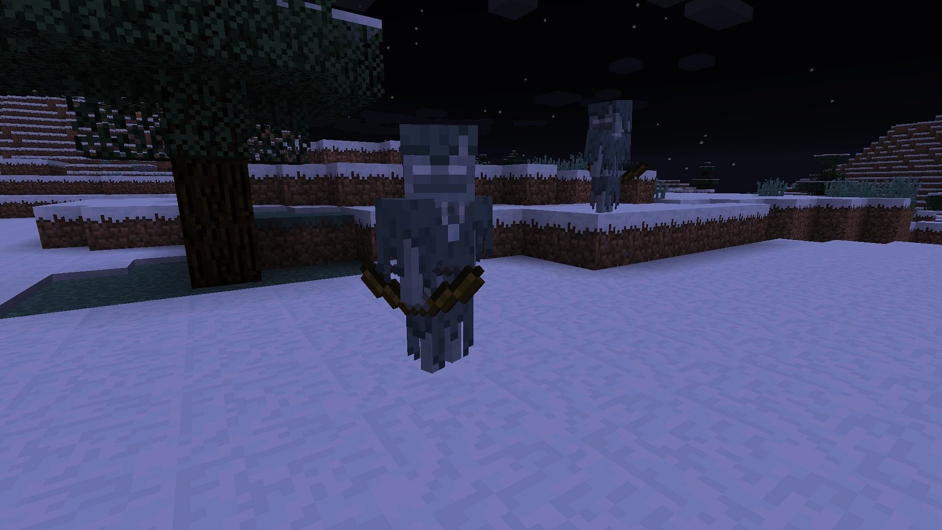 Stray in cold biome (Image via Minecraft Fandom Wiki)