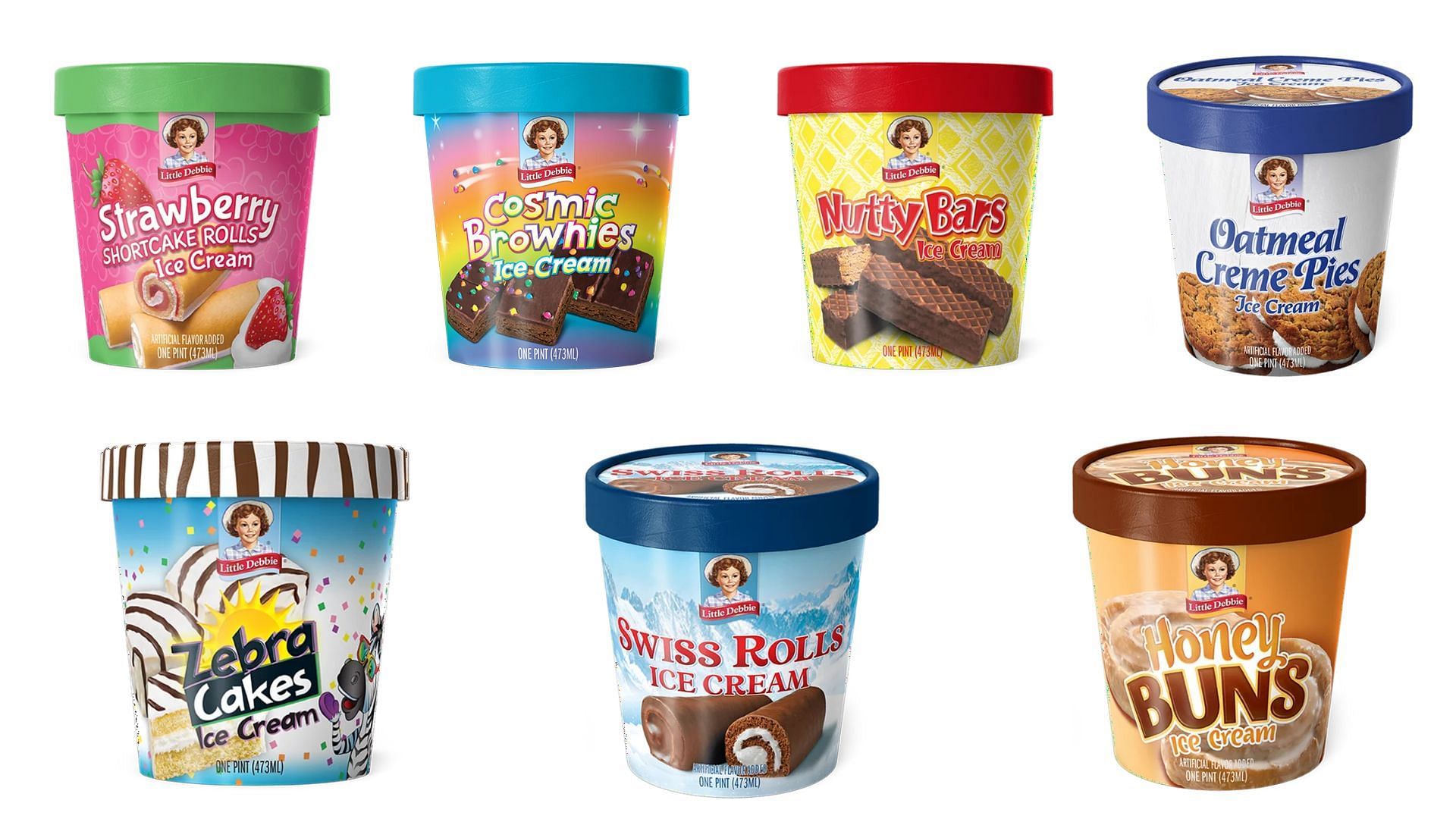 7 flavors of ice creams launched last year (Promotional Image via Little Debbie)