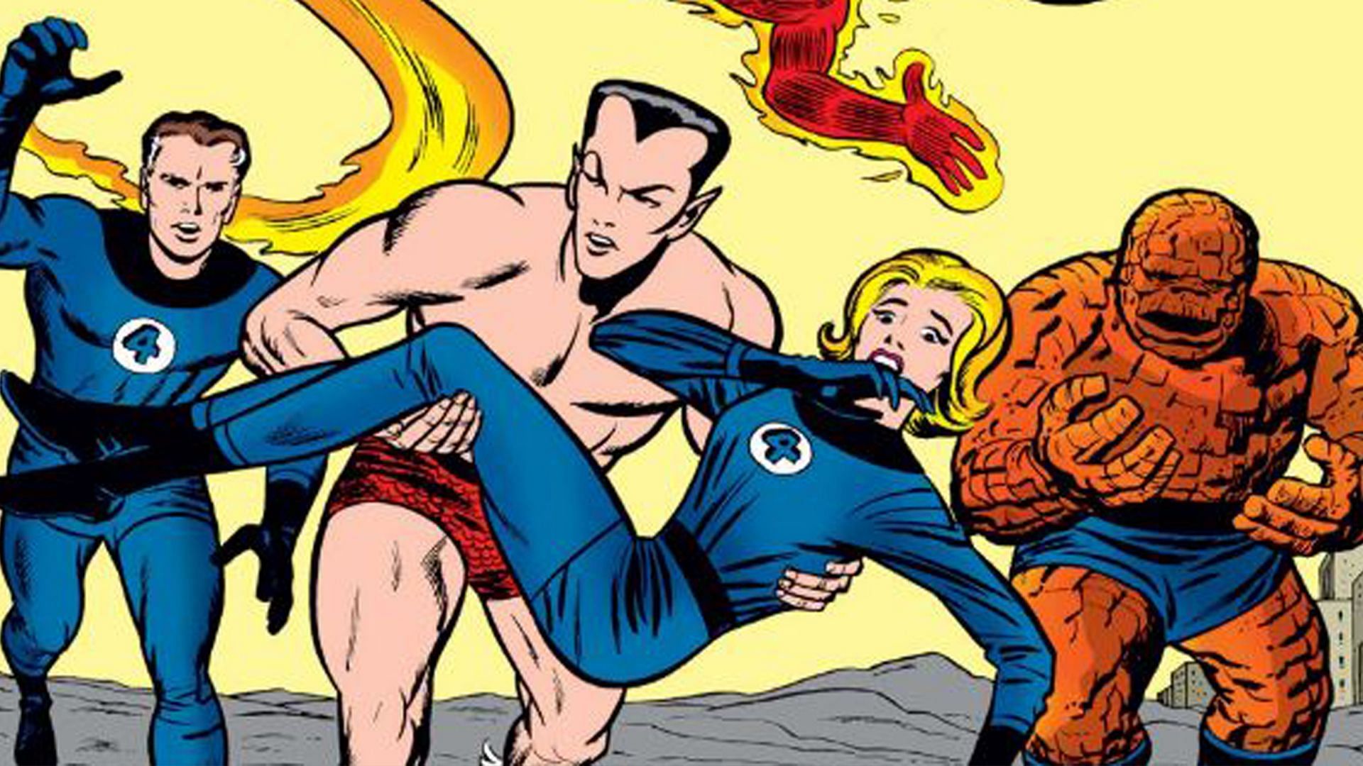 The Atlantean King vs The Fantastic Four (Image via Marvel)
