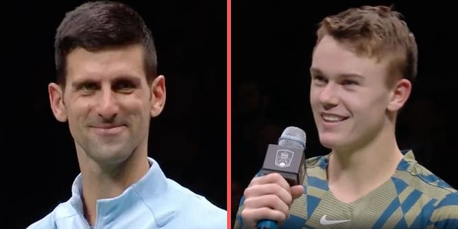 "You're one of my favourite players, I've been watching you since I was a little kid" - Holger Rune hails Novak Djokovic after conquering Serb to win Paris masters title
