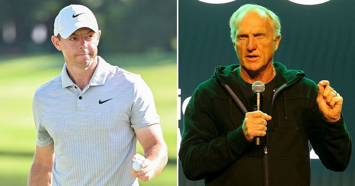 Greg Norman and Rory McIlroy (Image via The Mirror)