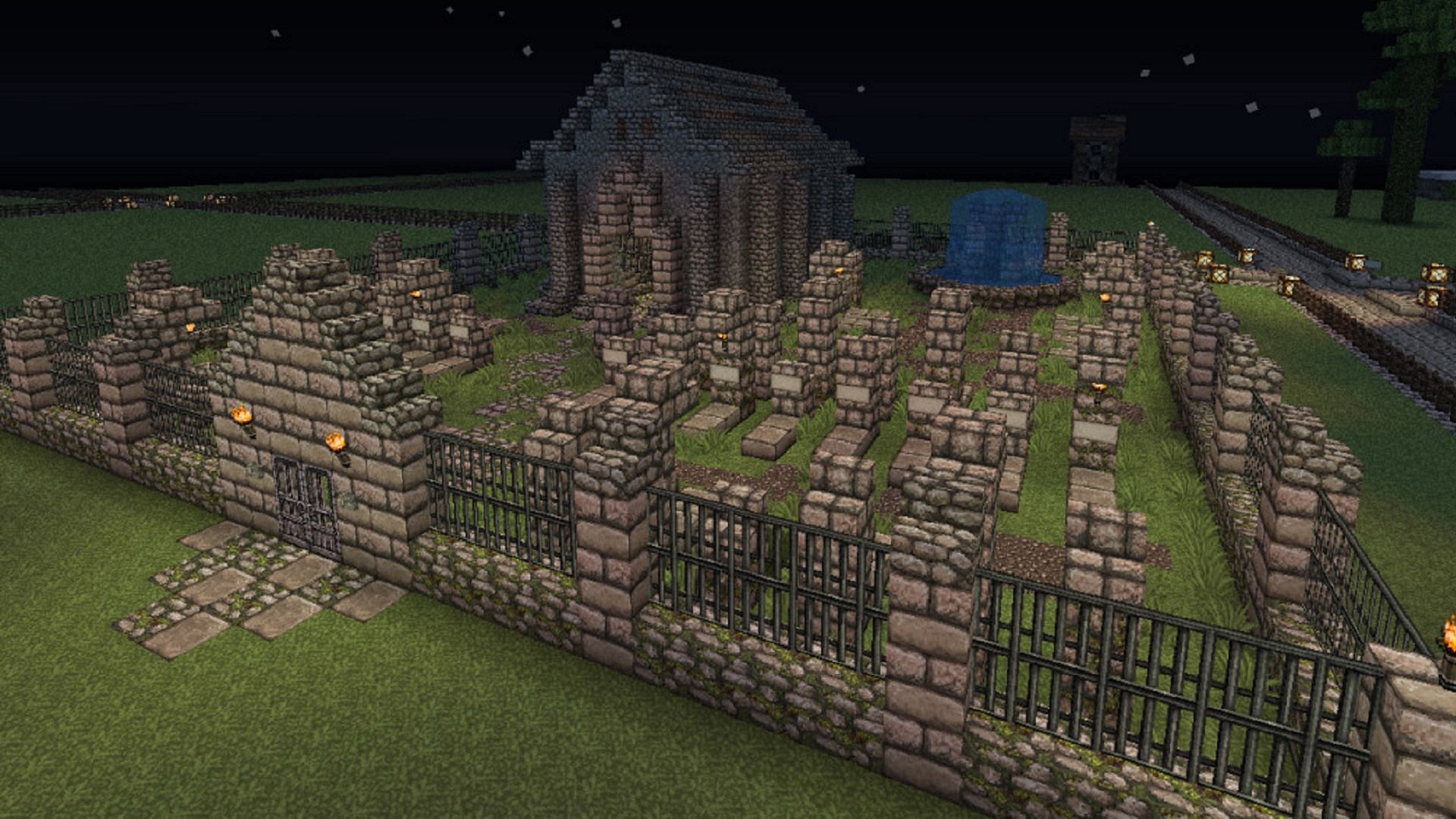 No spooky horror build is complete without a haunted cemetery (Image via xblafan/Blogspot)