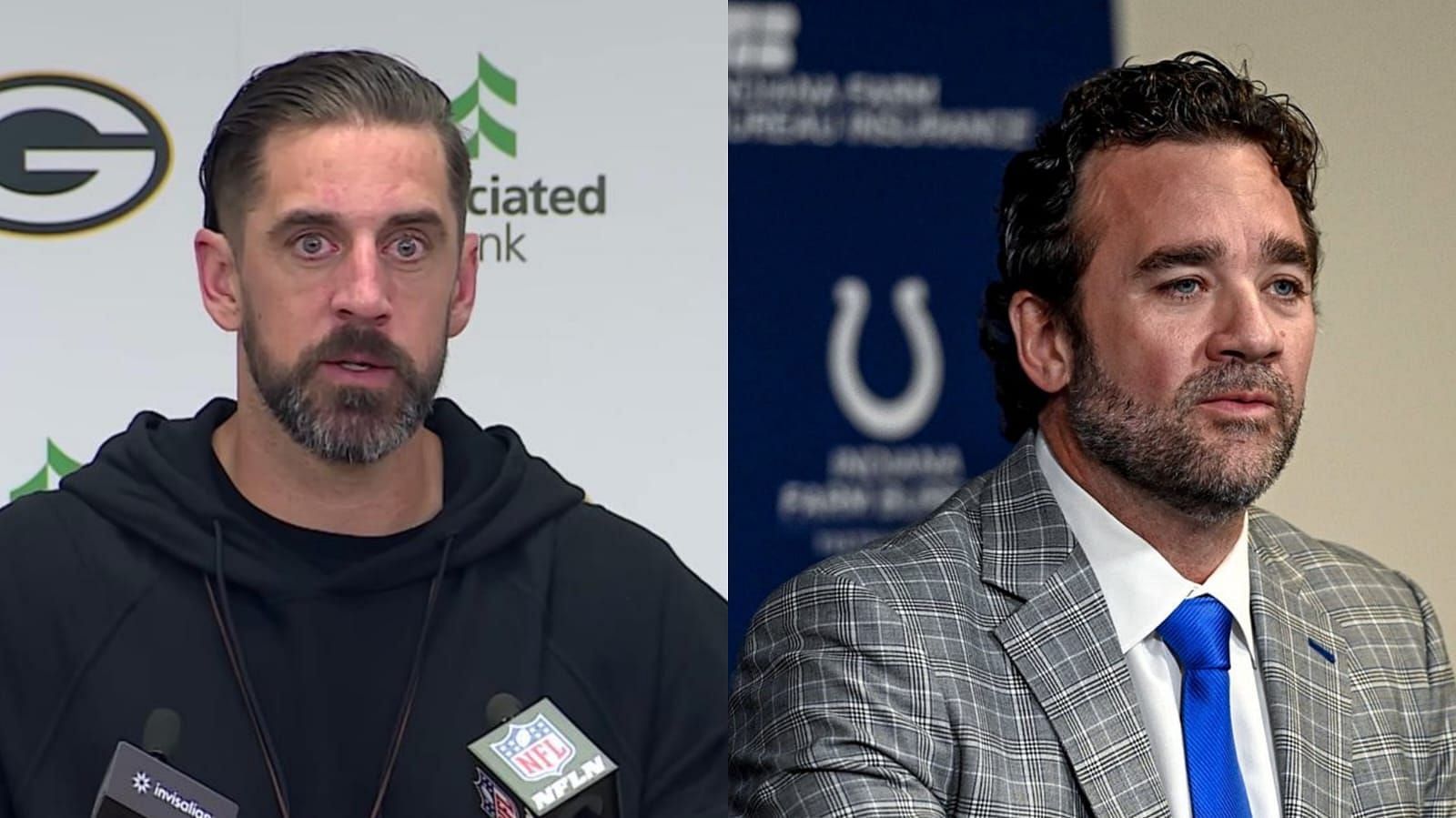 Aaron Rodgers (left) was left amazed by the Colts