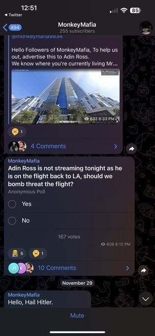 Adin Ross gets swatted for the fifth time, reveals threatening message