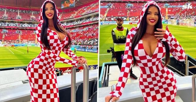 Former Miss Croatia Ivana Knoll risks facing fine and jail time after wearing revealing figure-hugging dress at 2022 FIFA World Cup in Qatar