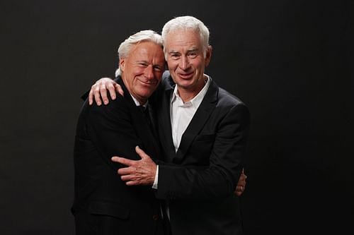 John McEnroe and Bjorn Borg at the 2021 Laver Cup