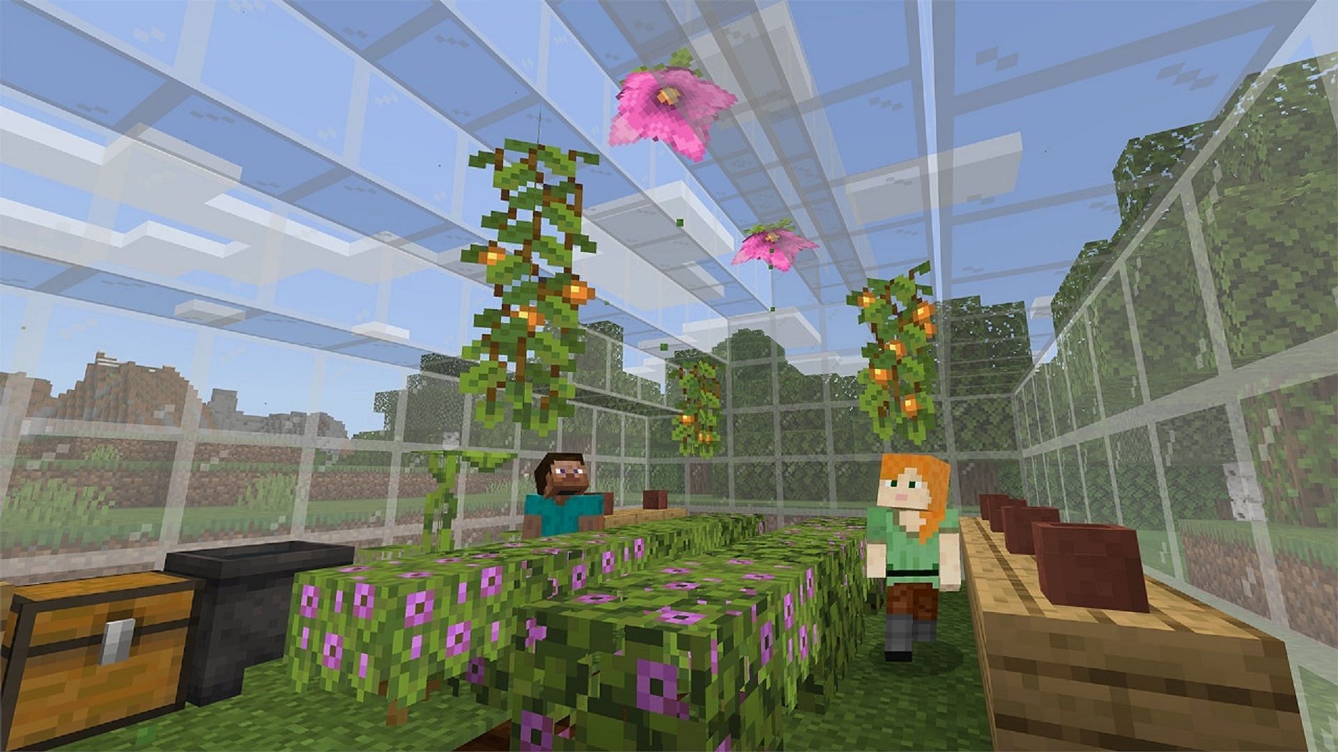 Glow berries are excellent in builds with greenery (Image via Mojang)