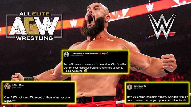 "Can AEW not keep WWE out of their mind" – Fans erupt as Hall of Famer takes a massive shot at Braun Strowman on Dynamite