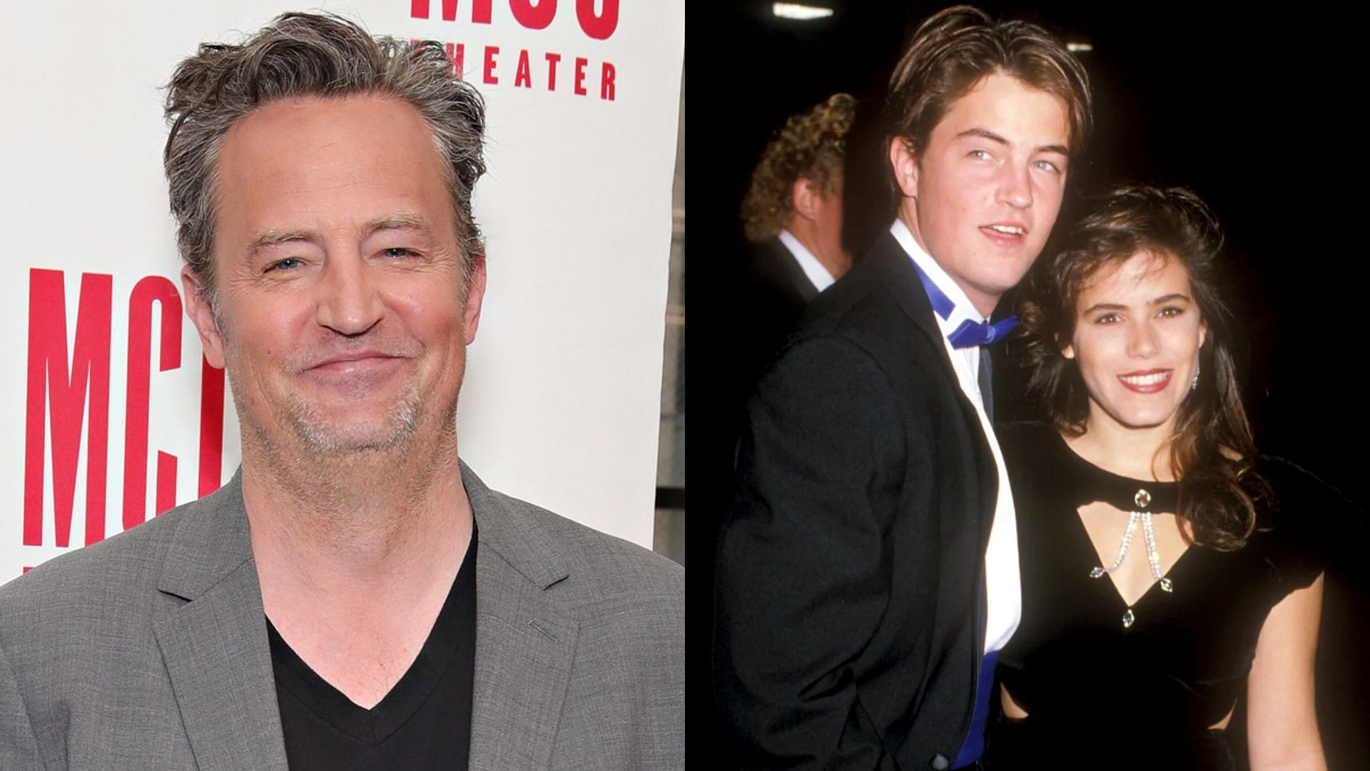 Matthew Perry and Tricia Leigh Fisher dated on and off for several years. (Image via Cindy Ord/Getty, Barry King/WireImage)