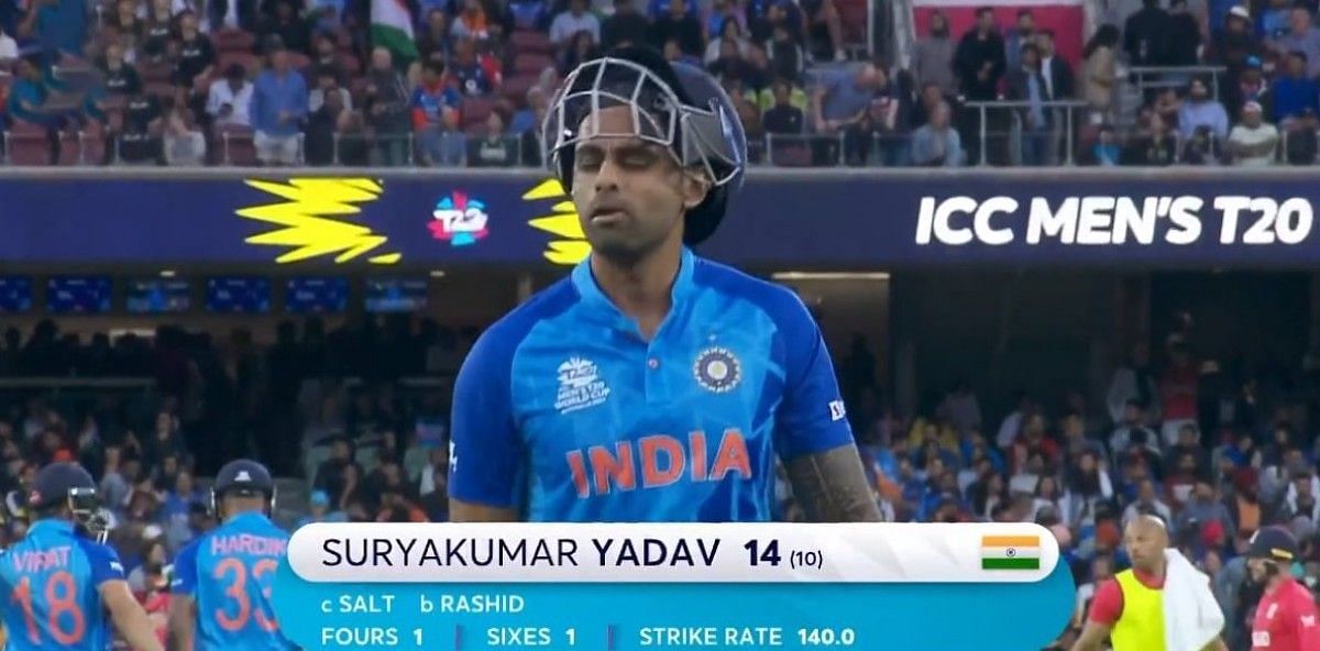 Suryakumar Yadav departed after scoring only 14 runs