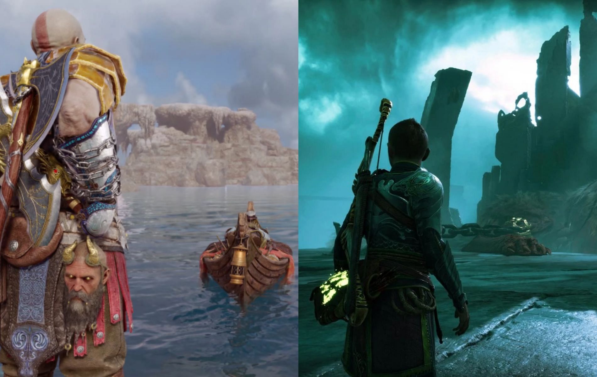 Some of the most impactful Favors of God of War Ragnarok in one list (Images via Santa Monica Studio)