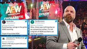 "Triple H is killing AEW" - Twitterverse erupts as Dynamite suffers abysmal ratings drop despite officially announcing blockbuster returns