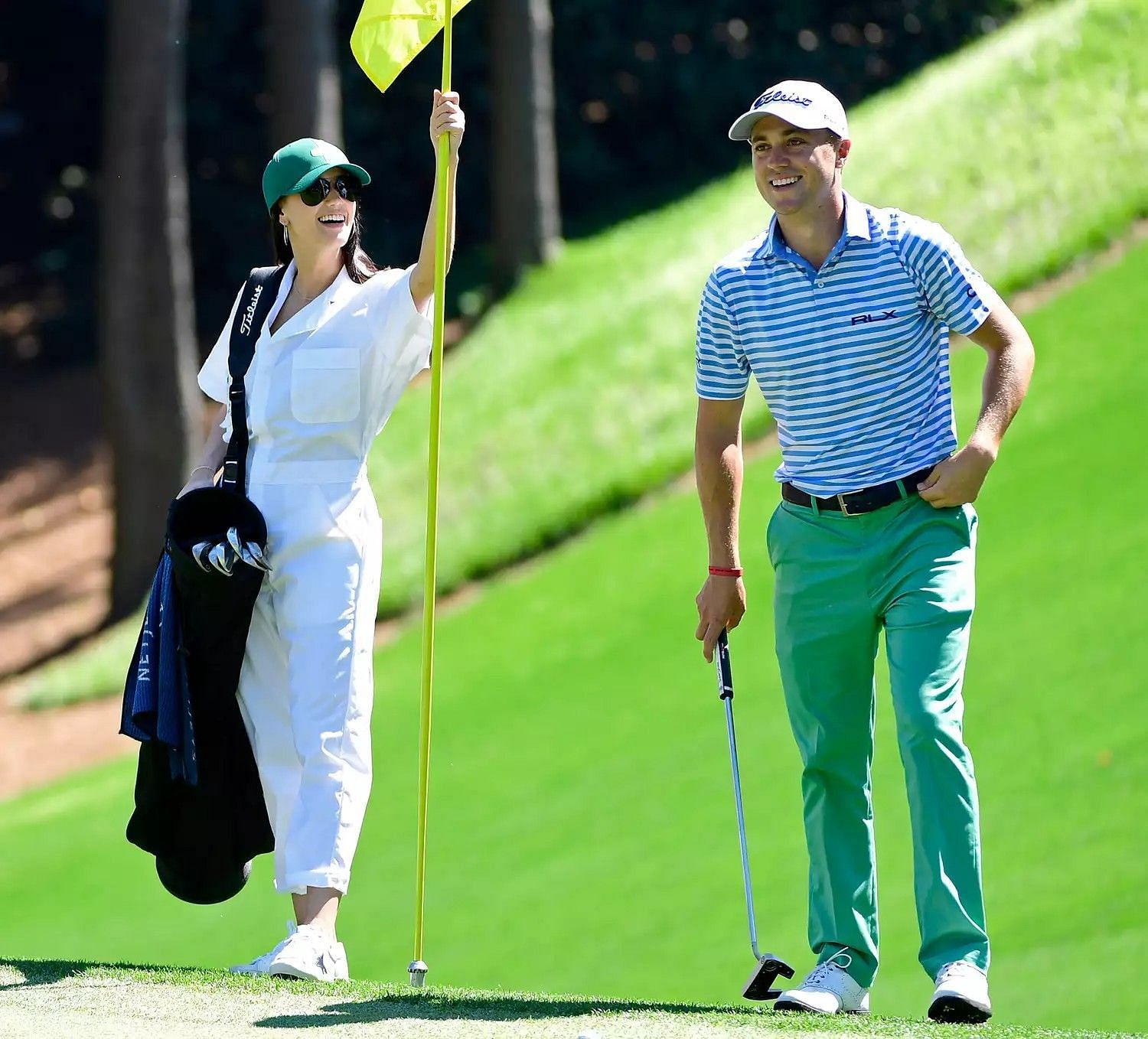 Justin Thomas and Jillian Wisniewski (image via Getty)