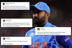 T20 World Cup 2022: "Very cruel to be DK today" - Twitterati sympathize with Dinesh Karthik as Team India pick Rishabh Pant for semi-final against England