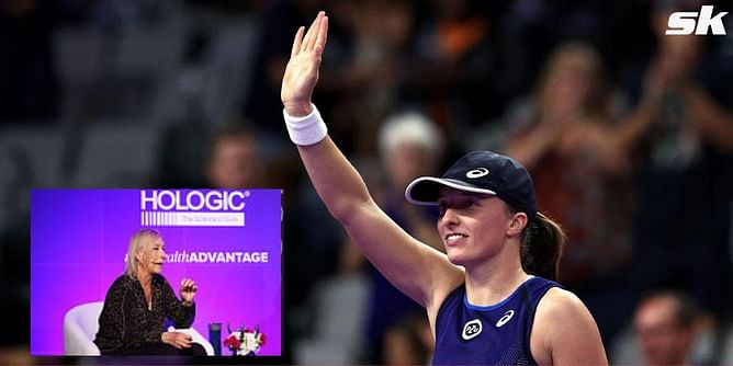 “The biggest problem I had was keeping focus when you’re sitting here” - Iga Swiatek gushes about Martina Navratilova's presence at WTA Finals