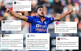 "Umran Malik has genuinely bowled well, stats don't show it" - Fans divided over Indian speedster's ODI debut outing as he finishes with figures of 66/2