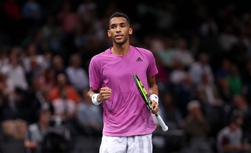 Felix Auger-Aliassime at the 2022 Paris Masters.