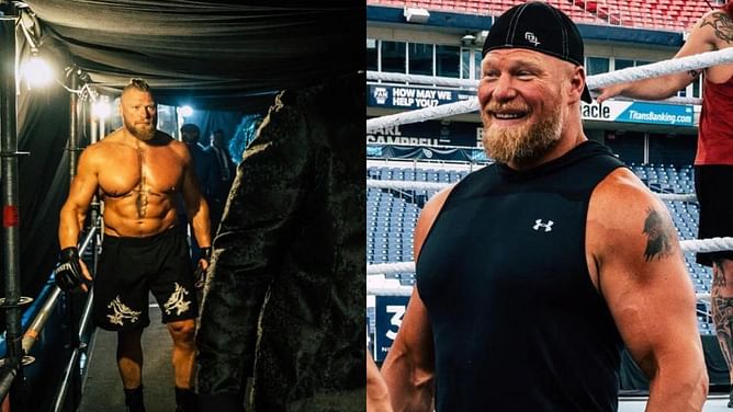 "Need him to interrupt Roman and Paul" - Wrestling fans on Twitter recall rare incident of Brock Lesnar breaking character on live WWE television