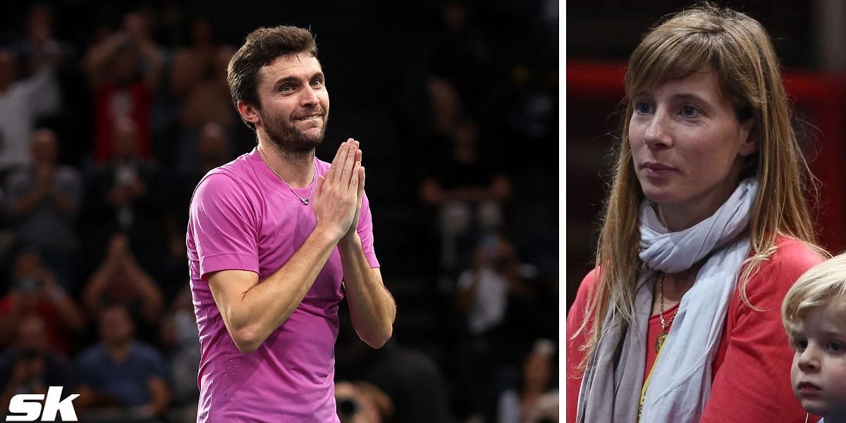 Gilles Simon (L) and his wife Carine Lauret (R)