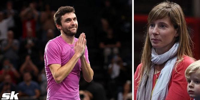 "I am so happy to tell you that it's over now and I'll be there, I love you with all my heart" - Gilles Simon saves his last thanks for his wife during Paris Masters farewell