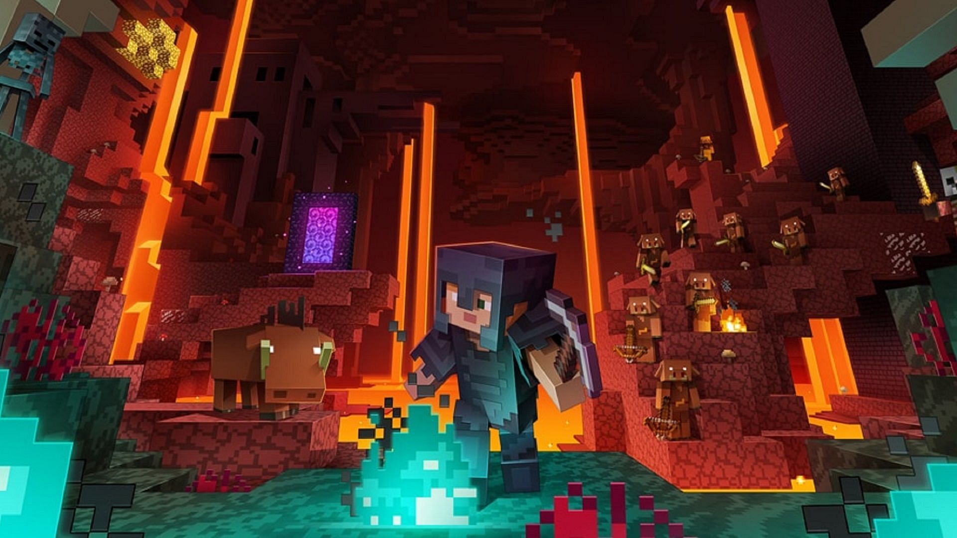 Minecraft&#039;s Nether was redesigned in 1.16, to massive fan delight (Image via Mojang)