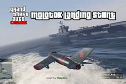 GTA Online player lands plane in aircraft carrier hangar bay