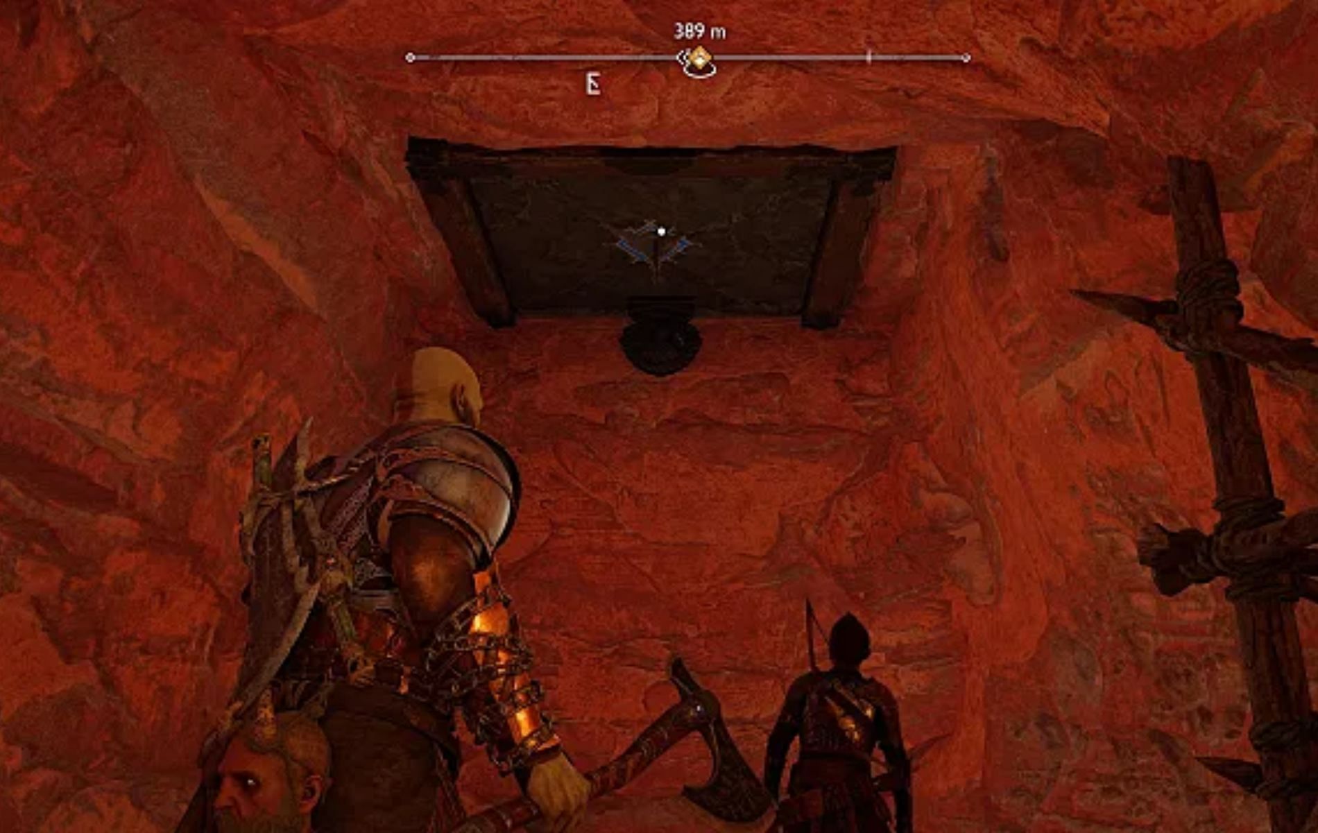 Open the ceiling to reveal the legendary chest in God of War Ragnarok (Image via Santa Monica Studio)