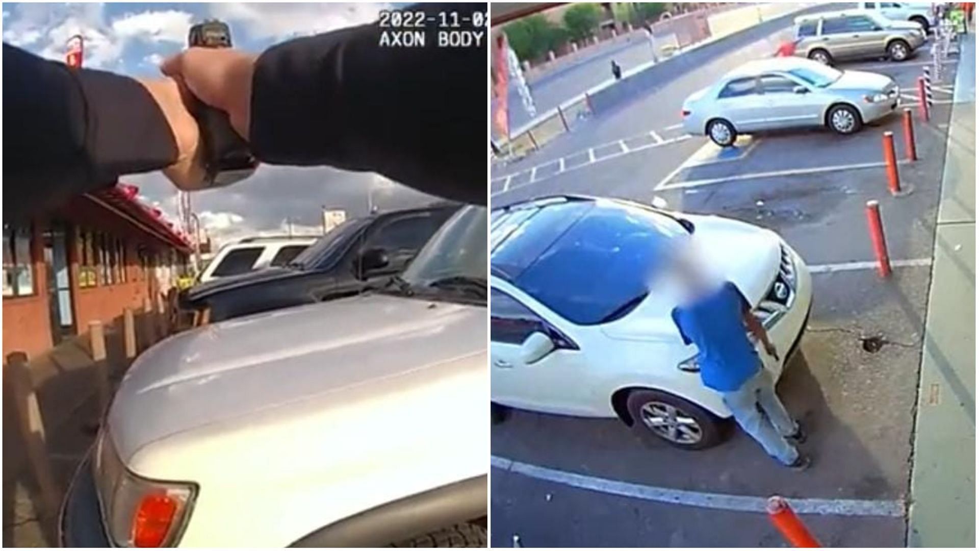 An active shooter was shot dead by police in a strip mall parking lot in Phoenix on November 2 (Images via Phoenix Police Department)