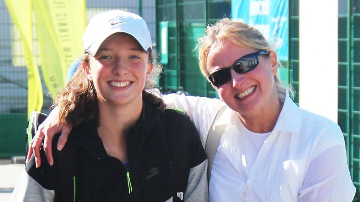 Photo of Iga Świątek  & her Mother  Dorota Świątek