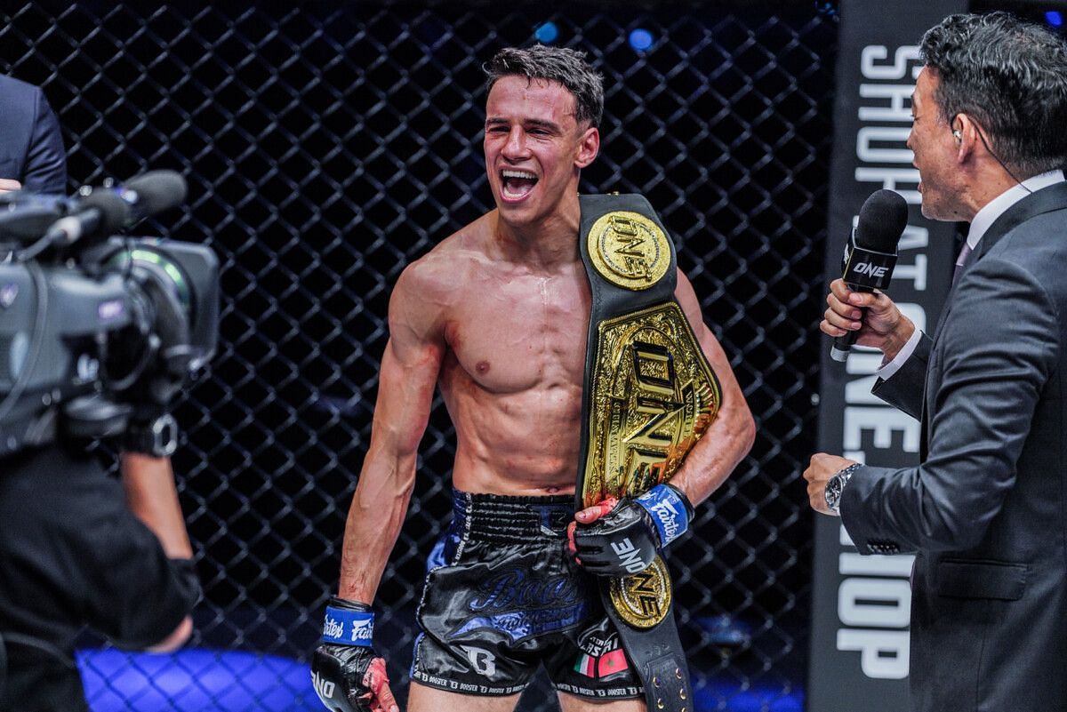 Joseph Lasiri gets the world title he&#039;s always dreamt of. [Photo ONE Championship]