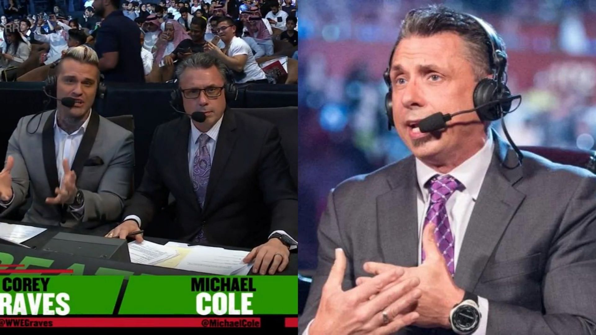 Michael Cole namedropped a top AEW star at Survivor Series WarGames