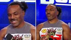Xavier Woods showcases new look when confronted by faction backstage on WWE SmackDown