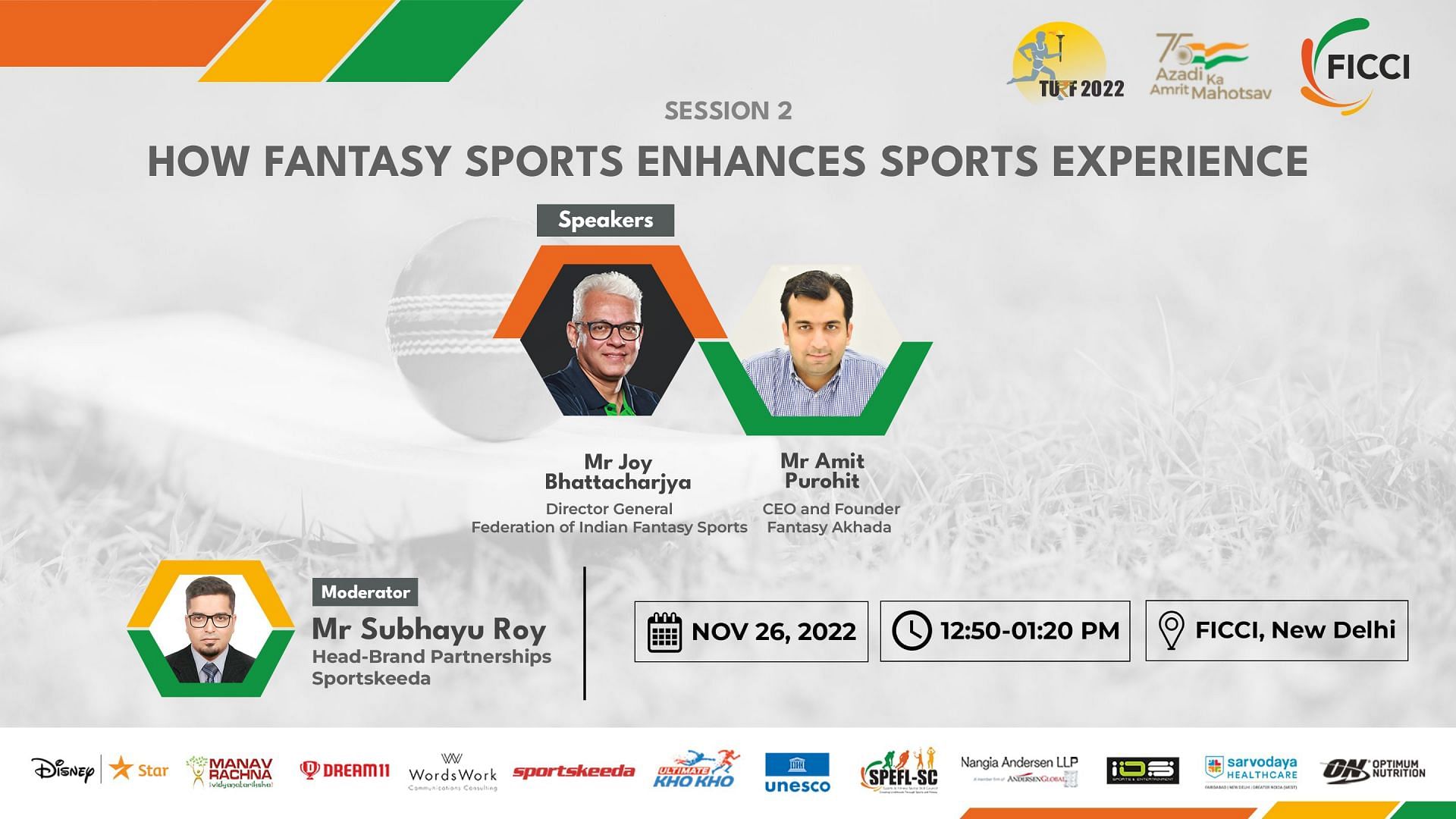 Session 2: How Fantasy Sports Enhances Sports Experience (Image via FICCI TURF 2022)